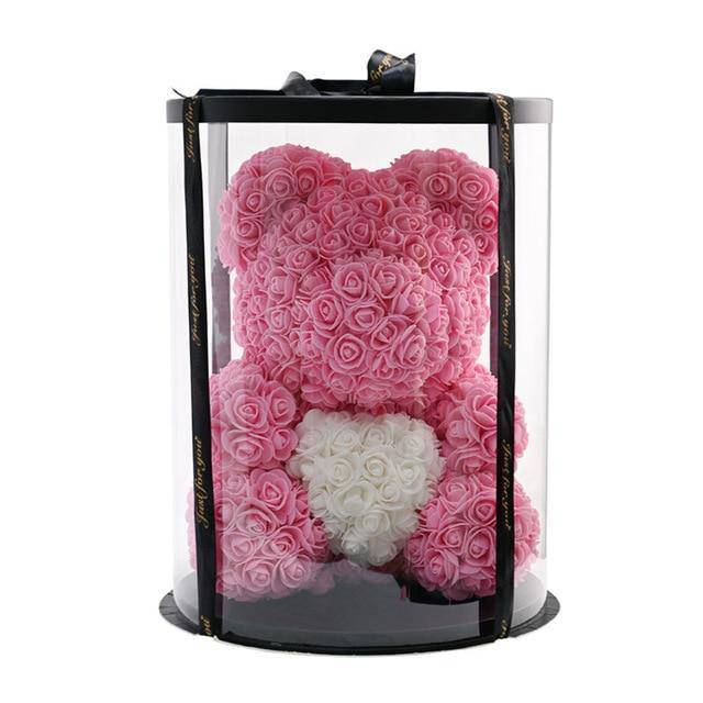
                  
                    Rose Bear With Round Gift box - RoseBearUs
                  
                