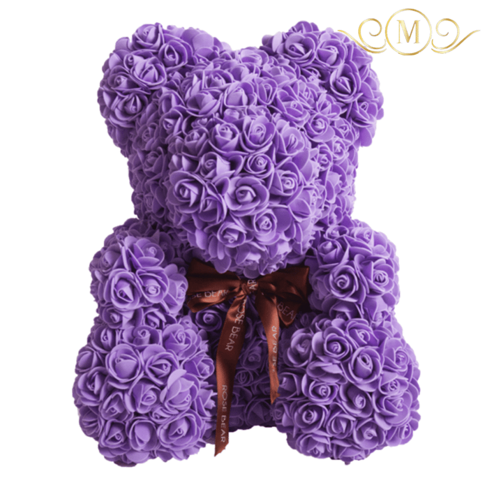 Luxury Rose Bear Purple - RoseBearUs