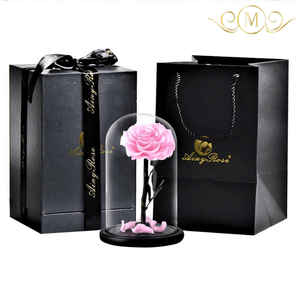 
                  
                    Preserved Rose In Glass Dome + Gift Box - RoseBearUs
                  
                